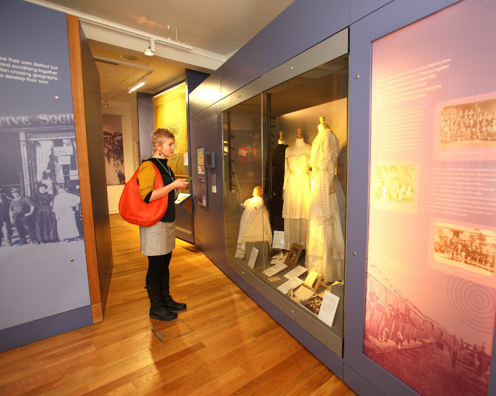 visitor in museum