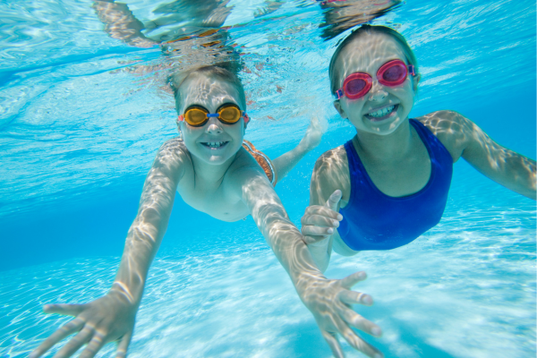 Children swimming