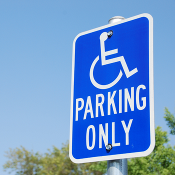 Disabled parking only sign