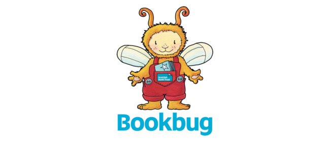 Bookbug smiles with open arms