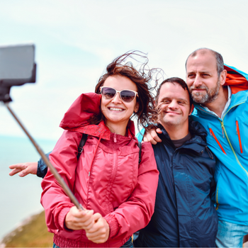 Family taking a selfie