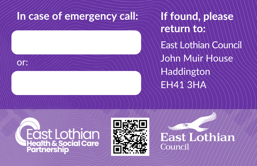 Design of the reverse of the Carer ID Card
