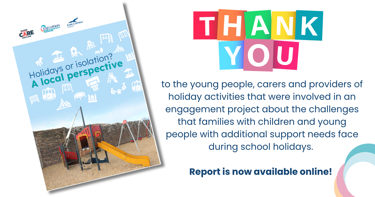 Thank you message to individuals who provided feedback into Carers 'Holiday or Isolation' research.