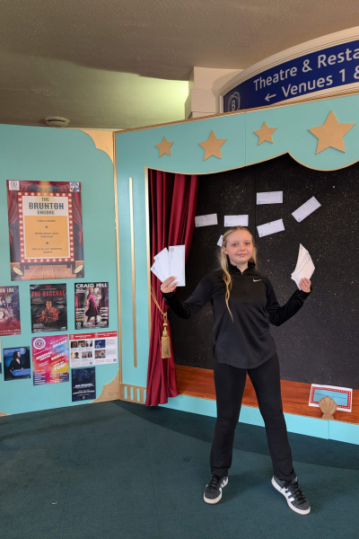 Young panto performer Lexie Blance, launches The Brunton Encore.