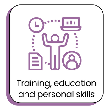 training, education and personal skills icon