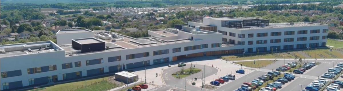 Aerial view of East Lothian Community Hospital