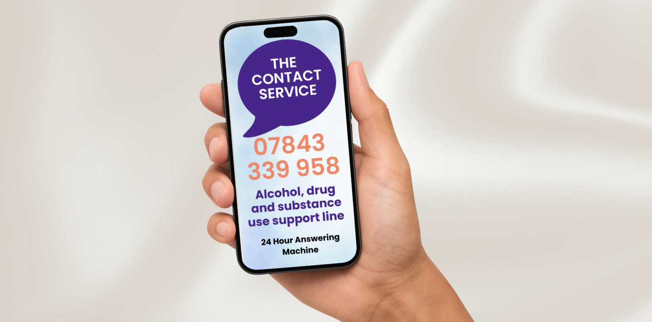 Mobile phone promoting Contact Service 07843 339958 